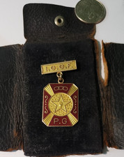 Antique 1948-49 I.O.O.F. PG (Marked 10k Gold) Medal Bay Path Lodge #234 Pin picture