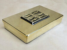 Iconic '70s Chapman Mfg. Co. Cast Brass Cocktail Table Box 6.25