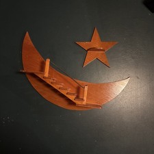 Vtg  MCM  Wooden  Moon Stairway to Heaven Knick Knack Shelf Wall Hanging W  Star picture