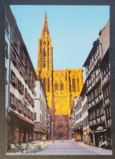 Vintage Postcard - Strasbourg Cathedral - Rue Mercière - France picture