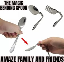 Magic Tricks Bending Spoon Illusion Close Up Street Magician Trick T17 picture
