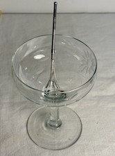 Vintage Sterling Champagne Retractable Swizzle Stick Art Deco England 1930s picture