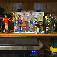 PEZ Superhero Candy Dispensers Lot w/ Captain America & Batman Vintage 18 Pc picture