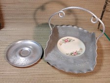 Vintage Cromwell Hammered Aluminum Tray & Continental Mark Hand Wrought Plate picture