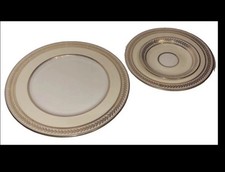 Vintage nice Lenox MALMAISON IVORY Dinner Salad Plate Saucer 3pc Place Setting picture