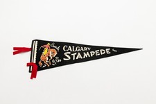 Vintage Calgary Stampede Canada Souvenir Felt Pennant 18