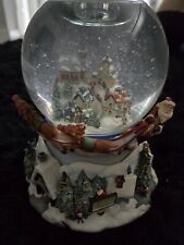 Rare Partylite Olde World Village Tealight Snow Globe P7922 Motion/ Sound w/Box picture