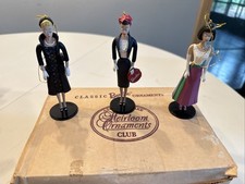 1995 Ashton Drake Classic Barbie 3-pc Ornament Set Heirloom Ornament Club #93623 picture