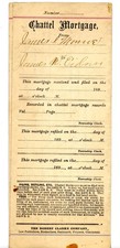1886 Ohio Chattel Mortgage James S. Munroe to James H. Eldren Bradford House picture