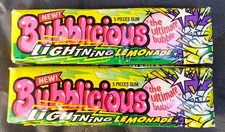 RARE 1997 Bubblicious Lightning Lemonade Gum 2 Sealed Packs ORIGINAL Pre-LeBron picture