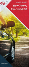 New AAA NEW JERSEY - PENNSYLVANIA STATE ROAD MAP Highway NJ/PA LATEST 2025 picture