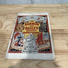Vintage Barnum Bailey Circus Program Greatest Show on Earth Acrobats Clowns 1918 picture