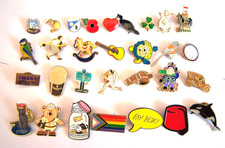 A Varied Pin Badge Bundle 30 x Badges Job Lot Various Designs (B) picture