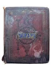 Antique Victorian Scrap Album Christmas Tree Ernest Nister Scraps Herbarium Fern picture