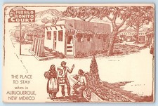 c1910 Albuquerque New Mexico Vintage Postcard Place to Stay Pueblo Bonito Court picture