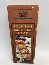 Vintage SEALED PACKAGE Village Baker Four Mini-Loaf Rack  No. 440GB Made in USA picture