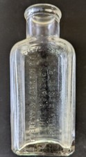 Vintage Everett & Barron Co. Shoe Polishes Providence R.I. Clear Glass Bottle picture