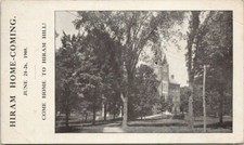 Hiram OH Ohio Home-Coming Day Hiram Hill 1908 Ontario Postcard F54 *as is picture