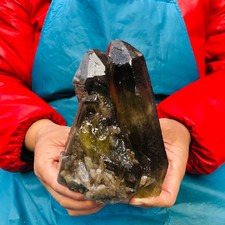 2 pieces 4.59LB Natural Tea Yellow Quartz Crystal Cluster Specimen Healing 3669 picture