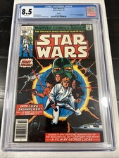 Star Wars #1 - CGC 8.5 - WP - Key Issue - Newsstand Edition - 2d Print (1977) picture