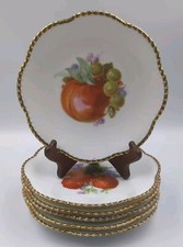 Vintage Epiag Royal Czechoslovakia Mixed Fruit Salad Plates Set Of 6 picture
