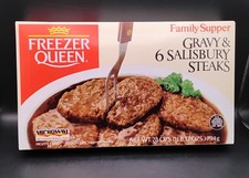 (B3) Vintage 1990's  Freezer Queen Steaks Box Packaging Frozen Food SEALED picture