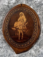 Grand Tour Souvenir Antique Sorrento Ware Italy Marquetry Madonna Mary Donkey picture