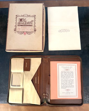 Vintage Eaton’s Private Stock Leather Writing Case Zipper Portfolio Boxed NOS picture
