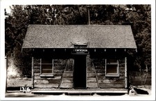 Fawnskin California Postcard RPPC c1940s U.S. Post Office Cabin KL8 picture
