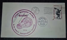 GEMINI 3 RECOVERY COVER USS INTREPID MAR 23 1965 SIGNED JOHN YOUNG ASTRONAUT picture