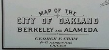 Vintage 1901 OAKLAND CA Map 22