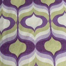 Waverly Fabric Hourglass Atomic MCM Retro Lavender Chartreuse 9 Yds Uncut NOS picture