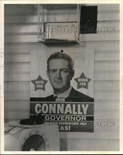 1963 Press Photo Texas Governor John Connally election poster - hca81773 picture