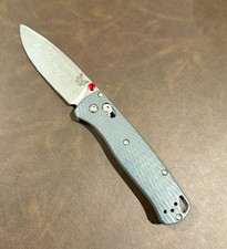 Benchmade Custom Bugout CPM-20CV Gray G10 Scales Red Thumb Stud AXIS Lock USA picture