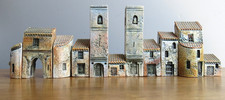 VINTAGE J.P. GAULT PROVENCE St. Paul MINIATURE BUILDINGS 11 pc. picture