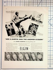 1930s Harry Martin UVA Football Elgin Watches Vintage Magazine Print Ad picture