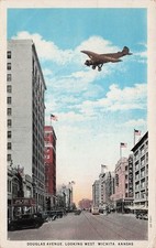 Wichita Kansas Douglas Ave Sangers Department Store Downtown Vtg Postcard I30 picture