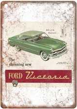 1951 Ford Victoria Vintage Automobile Advertising Retro Look Metal Sign AN2061 picture