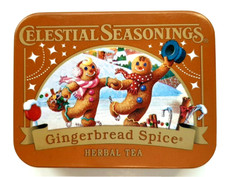 CELESTIAL SEASONINGS Miniature Tea Tin--Gingerbread Spice (NEW/empty) picture