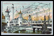 Vintage Postcards c1908 Hippodrome Stage Luna Park, Coney Island N.Y. Divided picture