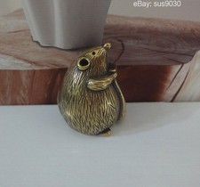 Vintage Brass Rat Figurine Statue Desk Ornament picture