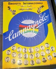 Rare 1953 Bike Campagnolo Cycling Poster Coppi Bartali Vintage Italy Lithograph  picture