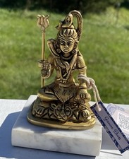Lord shiva genuine solid brass 4 inch statue picture