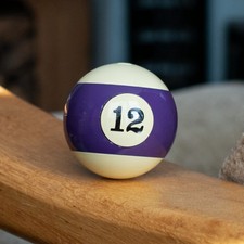 Billiard Ball 12 Purple Vintage Gas Lighter Twelve Ball Purple No. 12 Sport VTG picture