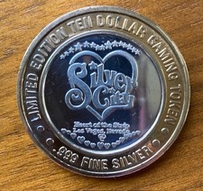 vintage Silver City Casino Las Vegas Ten Dollar Limited Edition  Token  .999 si picture