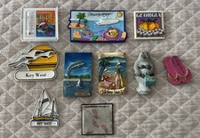 Vintage Travel Fridge Magnet Lot OF 10 Florida, Georgia, Cozumel and More GUC picture