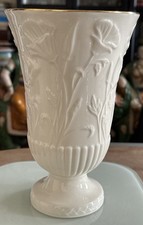 Lenox Poppy Vase White Porcelain With Gold Rim picture