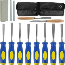 Lulu Home 13 PCS Wood Chisel with Canvas Bag, Wood Carving Tool Set Including St picture