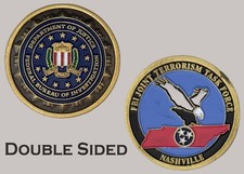 FBI Nashville Joint Terrorism Task Force Double Sided Challenge Coin  J#52 picture