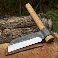 Small Splitting Froe 6.1in Blade Steel Wood Splitter Bushcraft Carpentry Tool picture